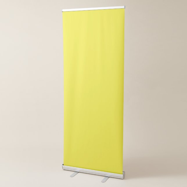 Vibrant Solid Yellow Background  Retractable Banner (3/4)