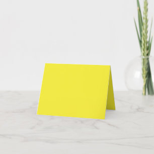 Vibrant Solid Yellow Background  Thank You Card