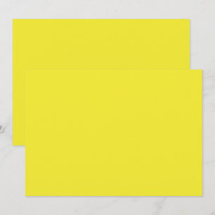 Vibrant Solid Yellow Background Thank You Card