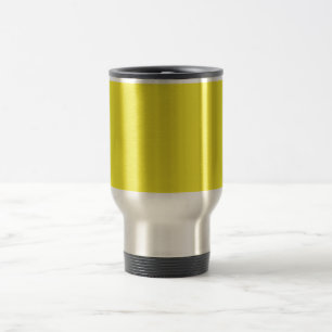 Vibrant Solid Yellow Background Travel Mug