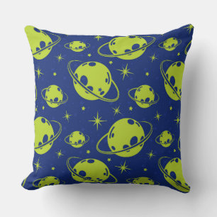 Vibrant Space Art: Planets and Stars in Harmony Cushion