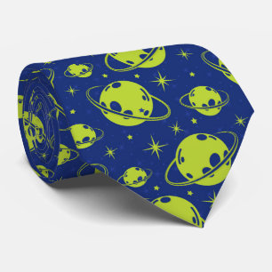 Vibrant Space Art: Planets and Stars in Harmony Tie