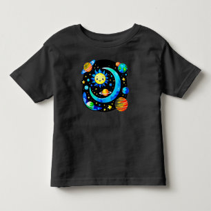 Vibrant Space Globe With Planets Toddler T-Shirt