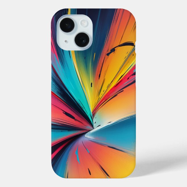 Vibrant Speed Burst Neon Abstract Energy Art Case-Mate iPhone Case (Back)