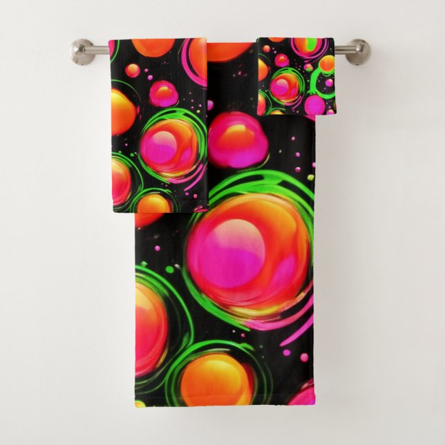 Vibrant Sphere Ballet Bath Towel Set (Insitu)