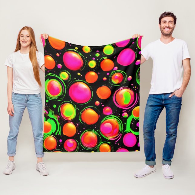 Vibrant Sphere Ballet Fleece Blanket (In Situ)