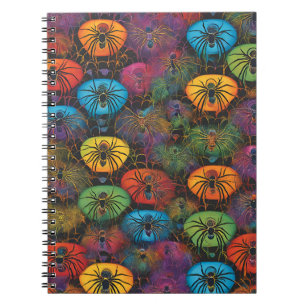 Vibrant Spider Web: Artistic Notebook for Creative
