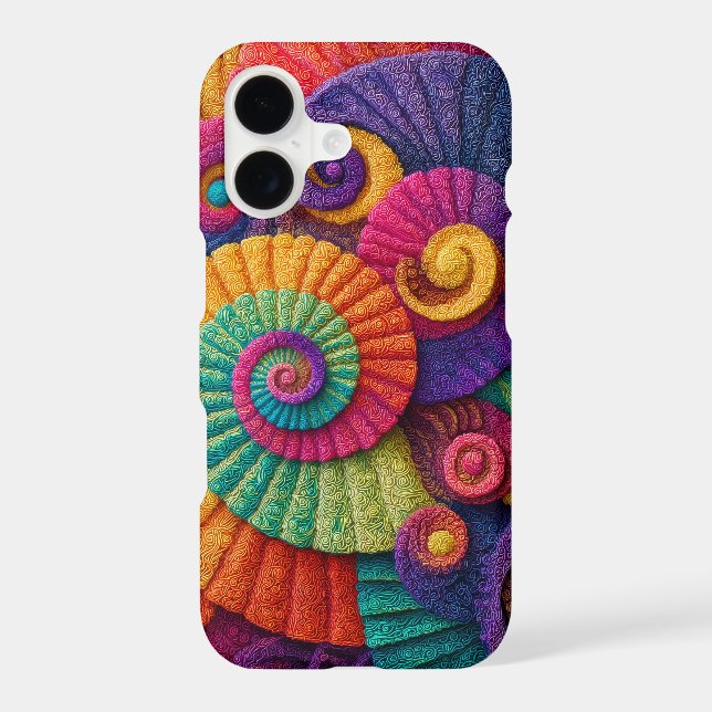 Vibrant Spiral Abstract Patterns (Back)