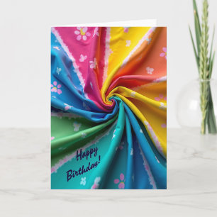 Vibrant Spiral Birthday Card