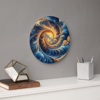 Vibrant Spiral clock | Cosmic Flow Wall Art clock