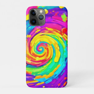Vibrant Spiral Splash Colours Art iPhone 11 Pro Case