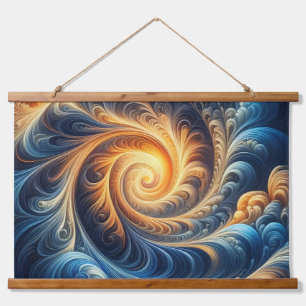 Vibrant Spiral Tapestry Cosmic Flow Wall Art