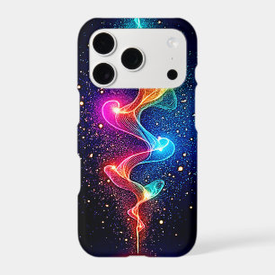 Vibrant Spirit: Neon Energy Swirl Art