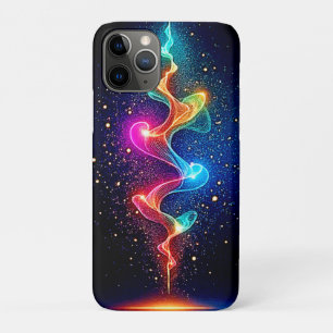 Vibrant Spirit: Neon Energy Swirl Art iPhone 11 Pro Case