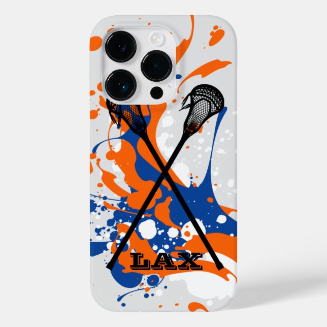 Vibrant Splash Lacrosse Sticks Personalised Case-Mate iPhone Case (Back)