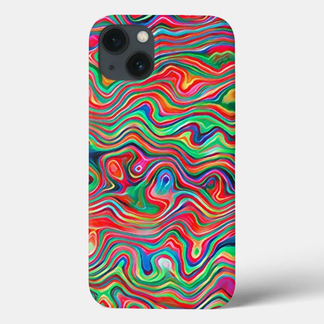 Vibrant Splash of Colour Contours Liquid Abstract Case-Mate iPhone Case (Back)
