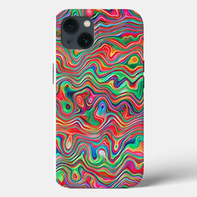 Vibrant Splash of Colour Contours Liquid Abstract Case-Mate iPhone Case (Back)