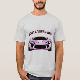 Vibrant Sports Car with Neon Glow T-Shirt