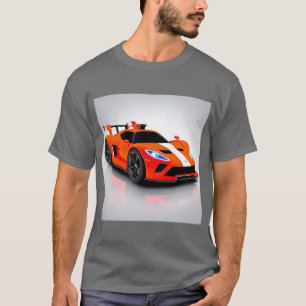 Vibrant Sports Car with Neon Glow T-Shirt