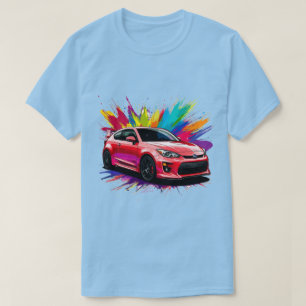 Vibrant Sports Car with Splash of Colours T-Shirt