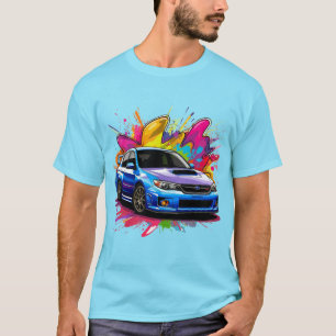 Vibrant Sports Car with Splash of Colours T-Shirt