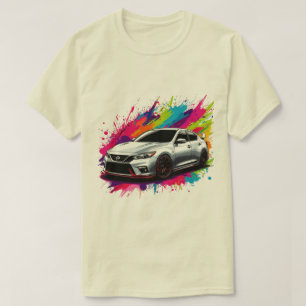 Vibrant Sports Car with Splash of Colours T-Shirt