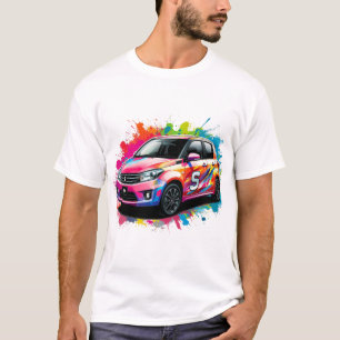 Vibrant Sports Car with Splash of Colours T-Shirt