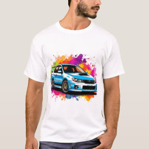 Vibrant Sports Car with Splash of Colours T-Shirt