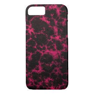 Vibrant Spotted Pink and Black Flames iPhone 8/7 Case