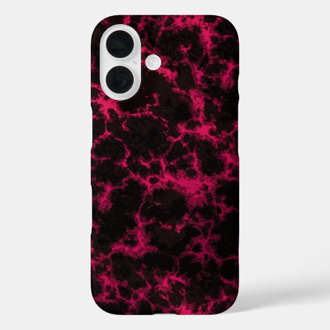 Vibrant Spotted Pink and Black Flames Case-Mate iPhone Case (Back)
