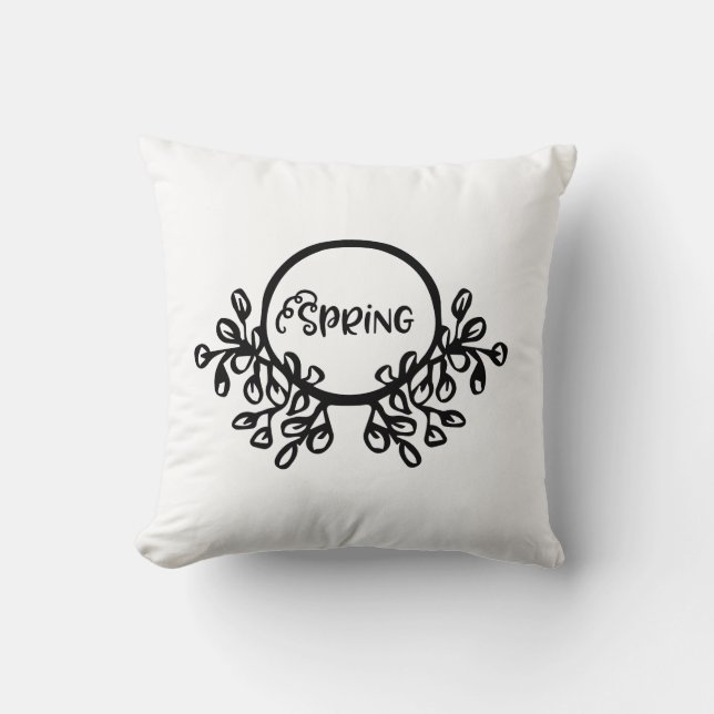 Vibrant Spring Floral Pattern | Colourful Nature B Cushion (Front)