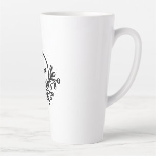 Vibrant Spring Floral Pattern   Colourful Nature B Latte Mug