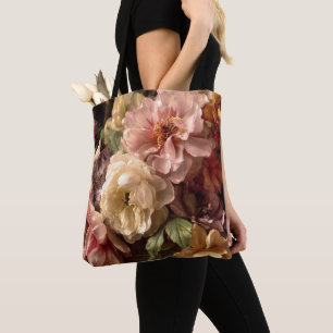 Vibrant Spring Peony Vintage Arrangement Tote Bag
