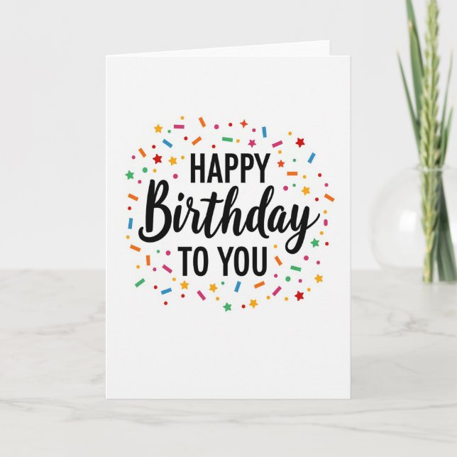 Vibrant Sprinkles Birthday Card (Front)