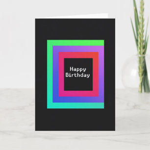 Vibrant Squares Birthday Card