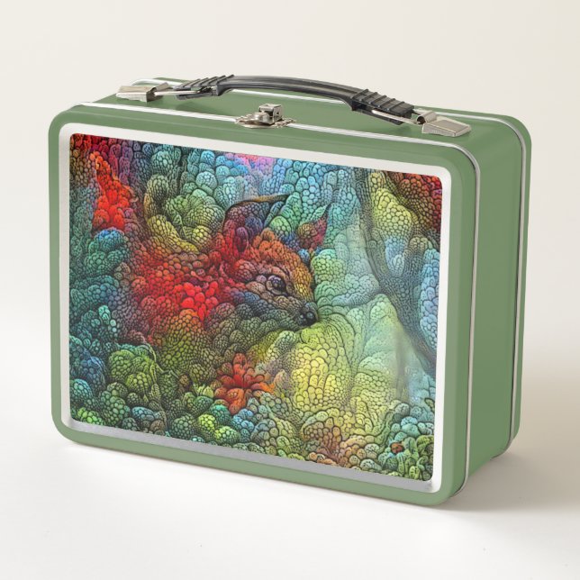 Vibrant Squirrel- Metal Lunch Box (Front)