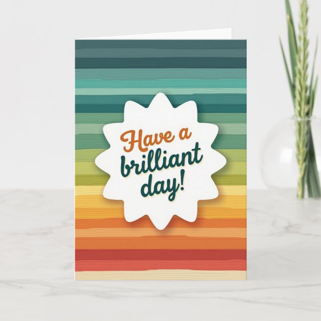 Vibrant Starburst Birthday Card (Front)