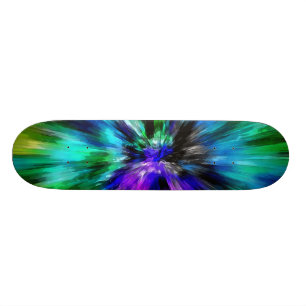 Vibrant Starburst Tie Dye Skateboard