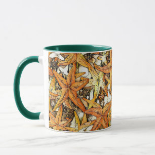 Vibrant Starfish Abstract Pattern Design Mug