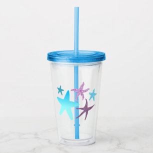 Vibrant Starfish Acrylic Tumbler