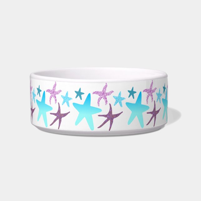 Vibrant Starfish Dog Bowl (Front)
