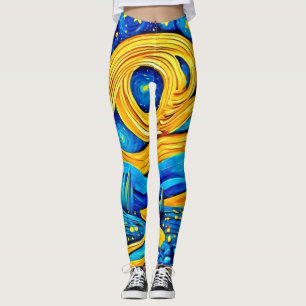 Vibrant Starry Artwork Leggings