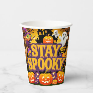 Vibrant Stay Spooky halloween Paper Cups