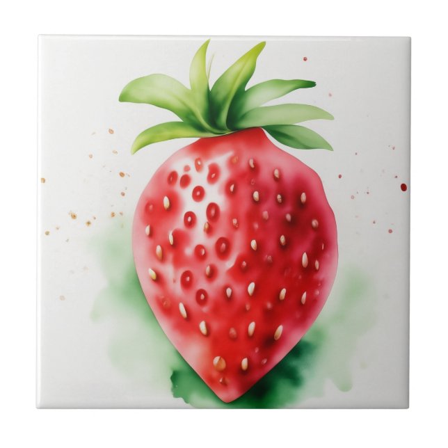 Vibrant Strawberry Tile (Front)