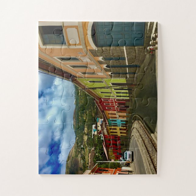 Vibrant Streets of Alas | Colorful Ecuador Jigsaw Puzzle (Vertical)