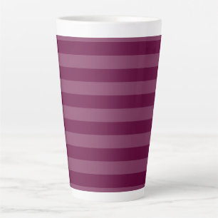 Vibrant Striped Maroon Latte Coffee Mug