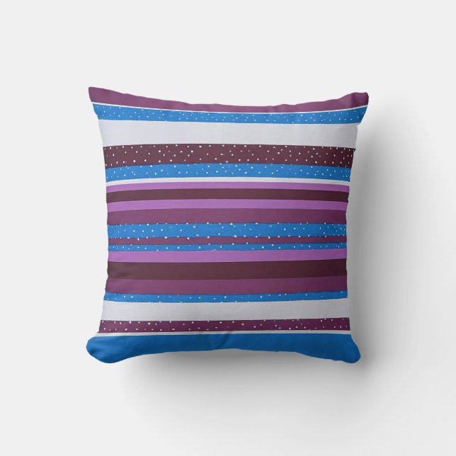 Vibrant Striped Pattern Background Cushion (Front)