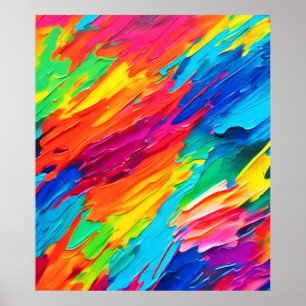 Vibrant Strokes of Joy Poster