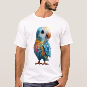 Vibrant Stylised Parrot Illustration Men T-Shirt