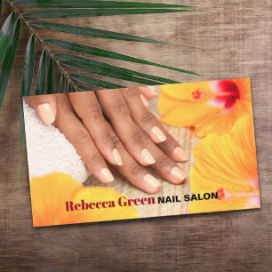 Vibrant Stylish Manicurist Nail Artist Nail Salon Business Card